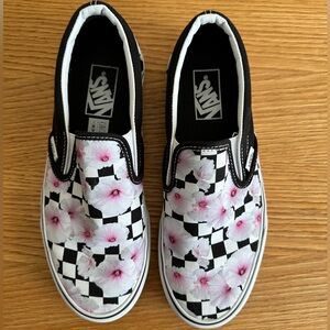 Floral Checkered Vans